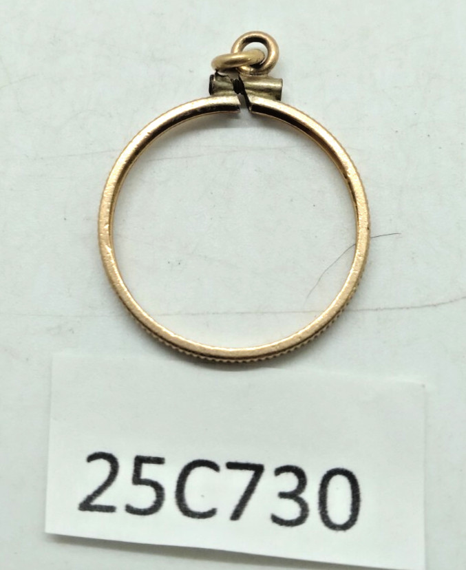 12K Gold Filled US Nickel Coin Bezel COBB screw top Tarnished 25c730 bb7