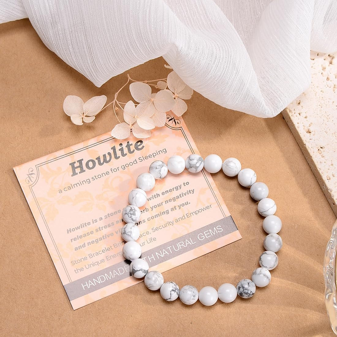 Natural Stone Yoga Stretch Bracelet – Healing Energy Gift for All Adults