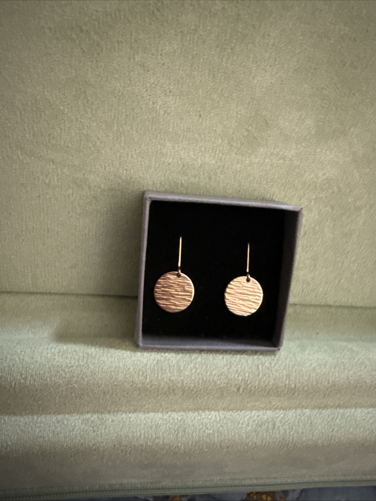 Gold Filled Hand Lined Delicate Earrings