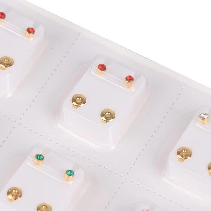 24Pcs Medical Earrings Piercing Tool Ear Stud Surgical Steel Earrings Women