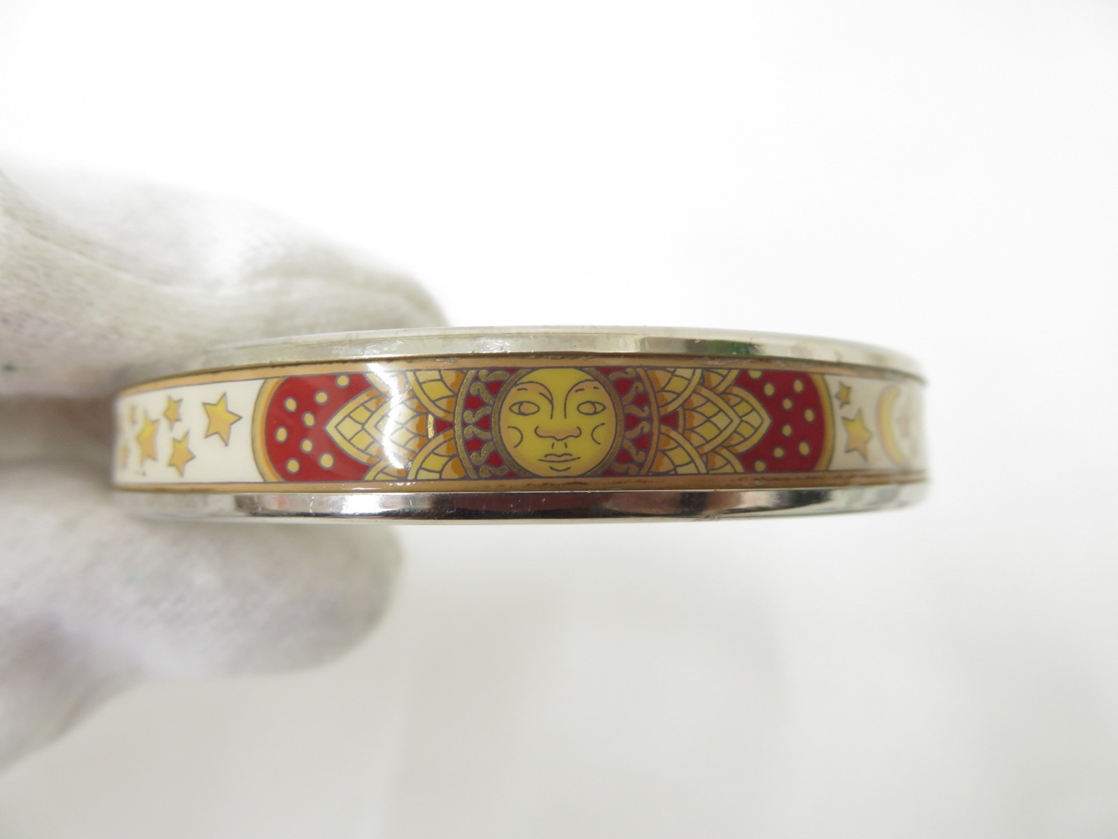 Authentic Hermes Emaille PM Bracelet Bangle A#48756
