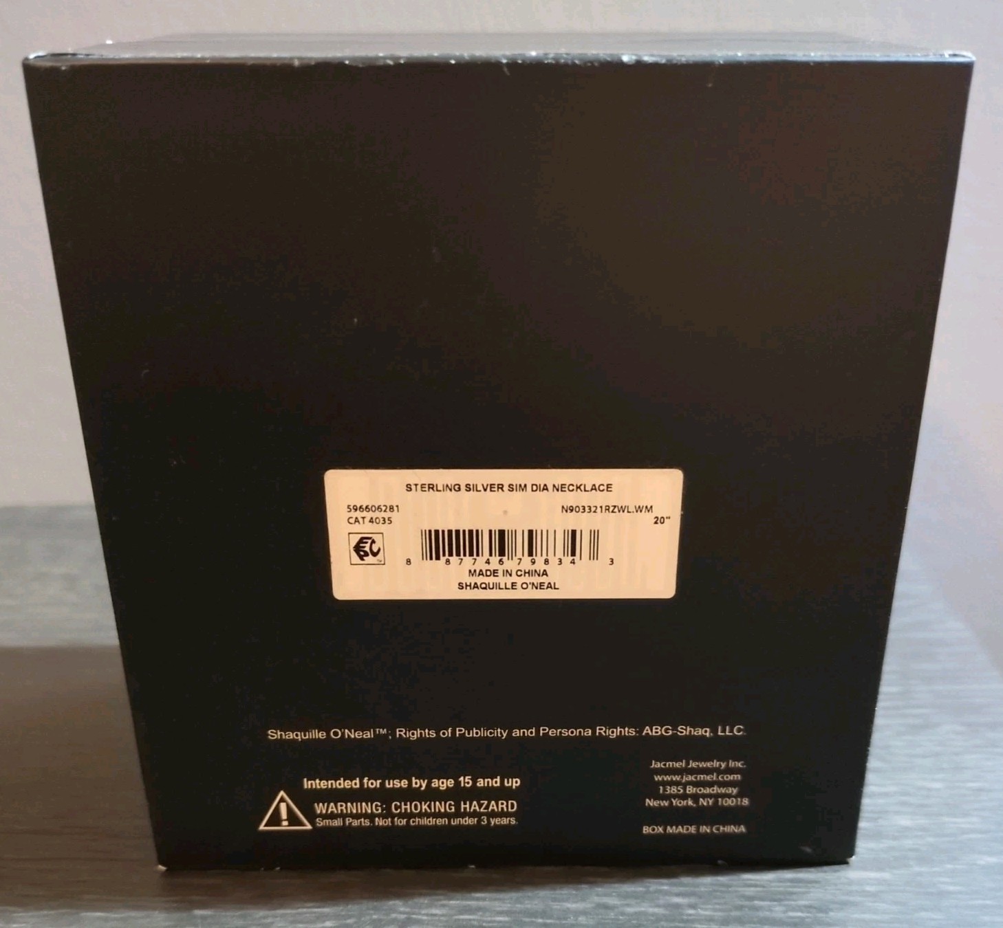 Simulated Diamond Sterling Silver Curb BNIB Shaquille O’Neal N903321RZWL.WM