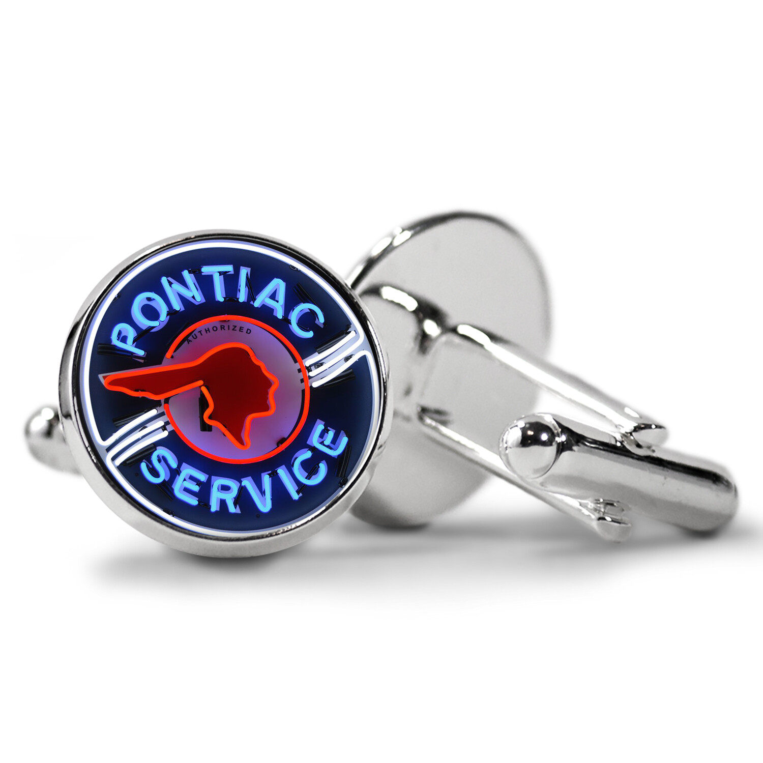 Pontiac Service Neon Sign Key Ring Necklace Cufflinks Tie Clip Ring Earrings