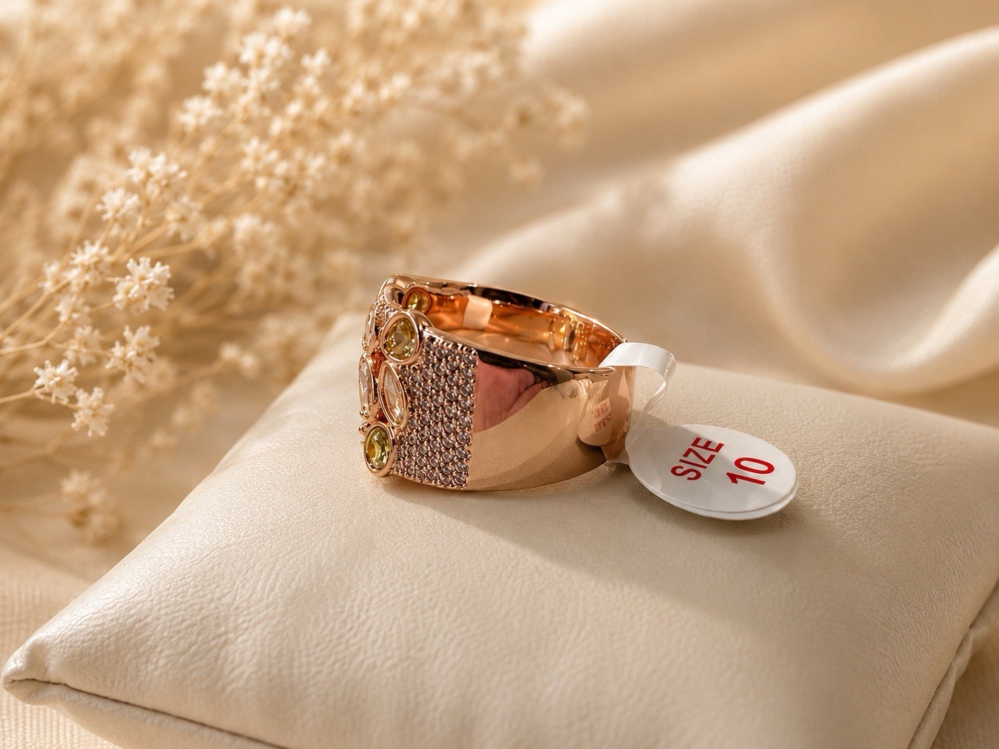 Bomb Party RG32302 The Trace Of Almost Lab Created Citrine Rose Gold Plated Ring