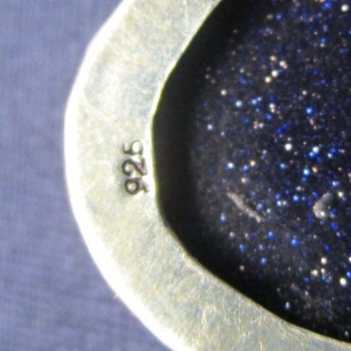 Blue Goldstone/Mystic Topaz Gemstone Pendant, 925 Sterling Silver
