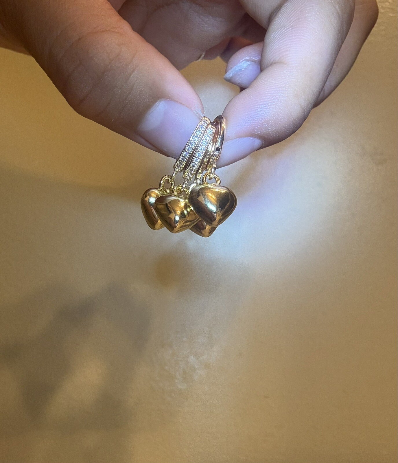 Handmade 18k Gold Plated Heart Hoops Made To Order