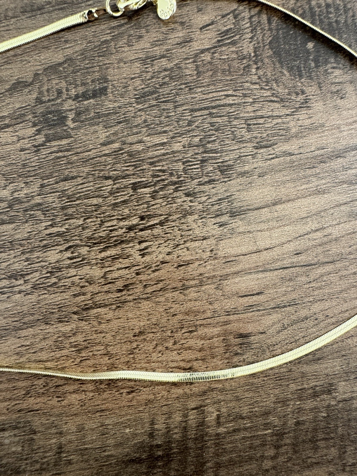 Gorjana Venice 15” Gold Tone Harringbone Chain Necklace Signed Classic