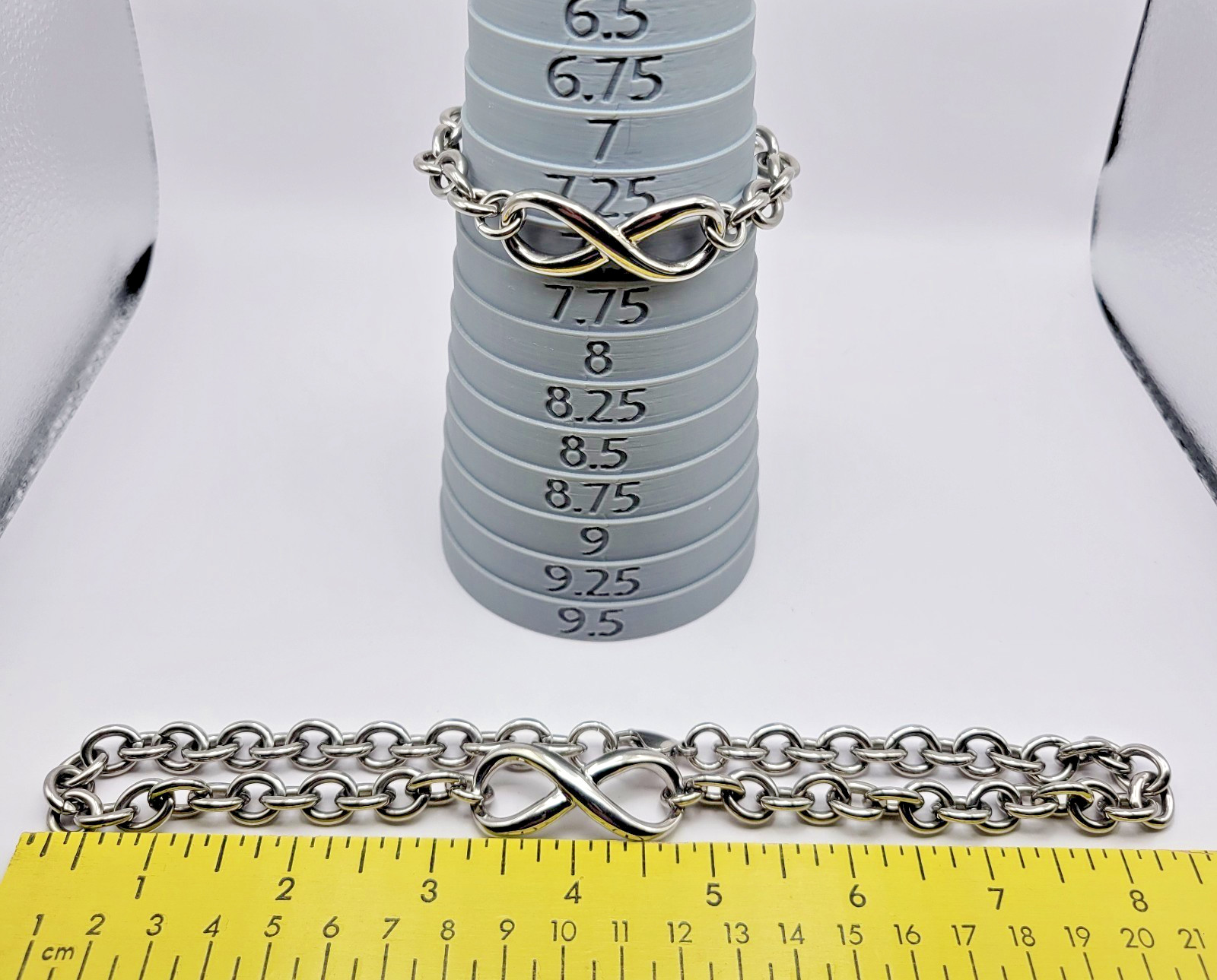 QVC Steel By Design Stainless Steel Infinite Cable Link Bracelet and Necklace