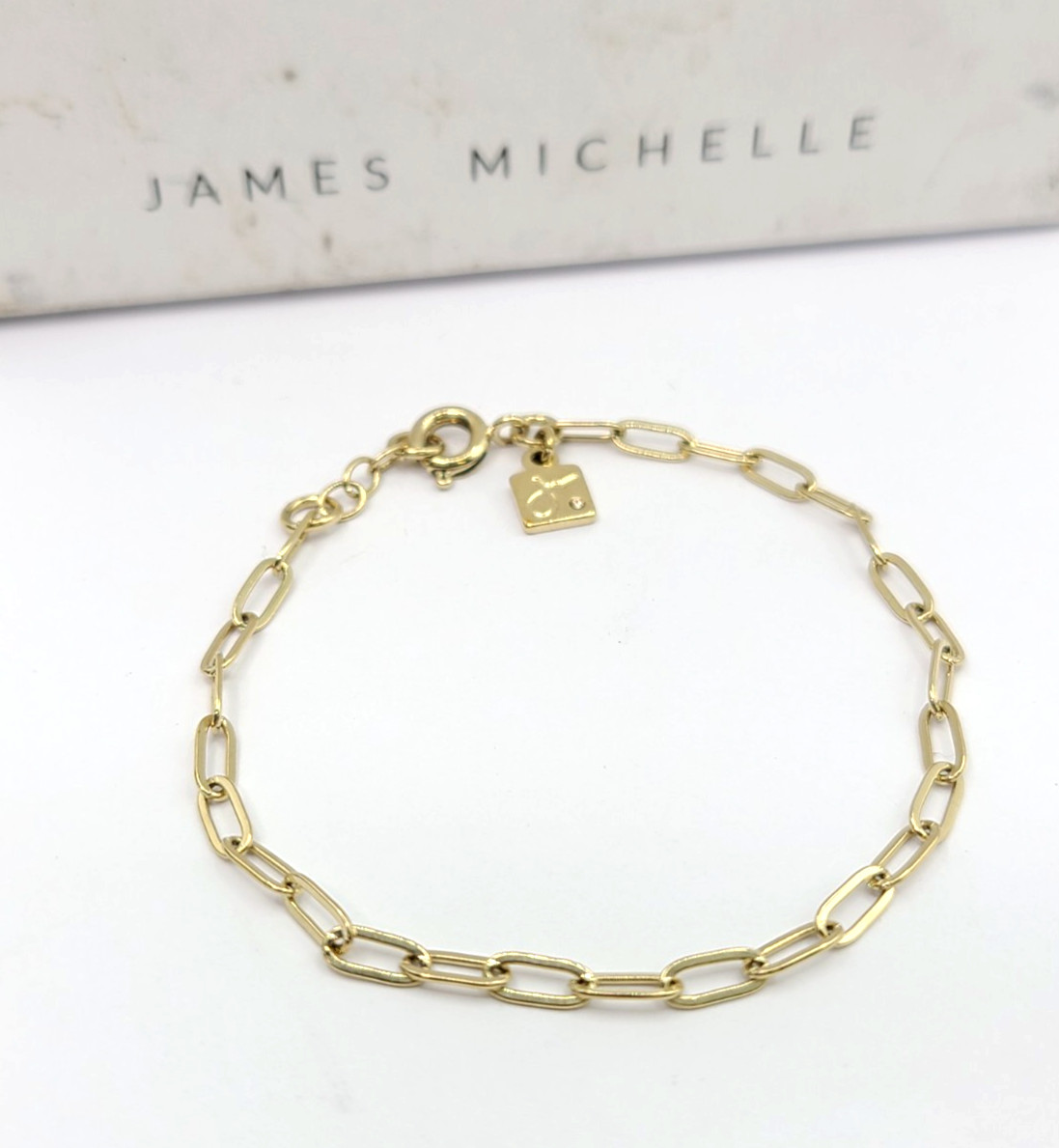 James Michelle 2.5mm Link Bracelet 6″ – 6.5″ 10k Gold PVD