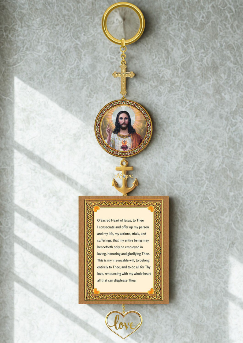Home Blessing Charm Prayers Sacred Heart of Jesus Immaculate Heart of Mary Icons