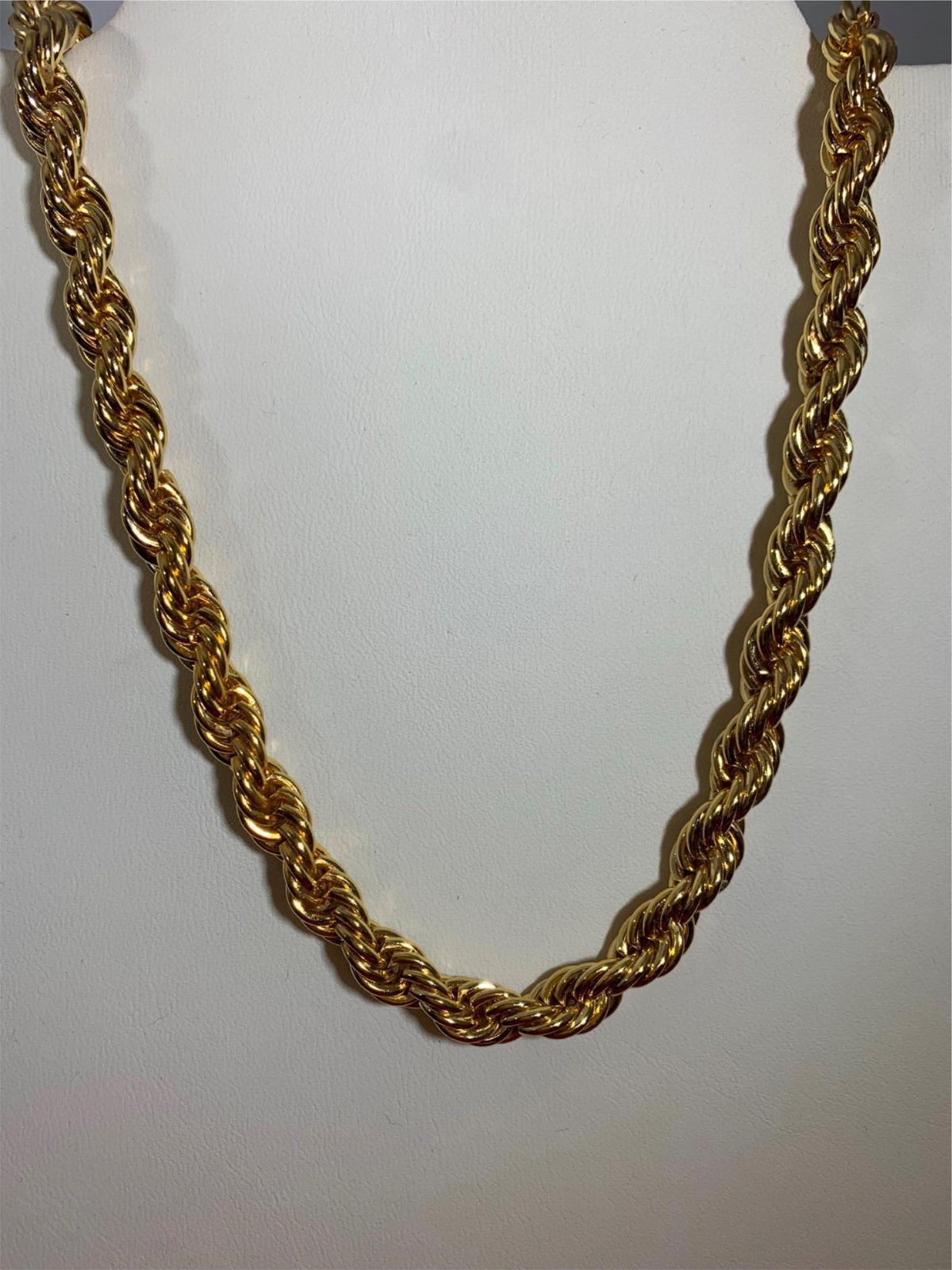 24 INCH 14kt GOLD PLATED 7mm ROPE RUN DMC HIP HOP CHAIN NECKLACE