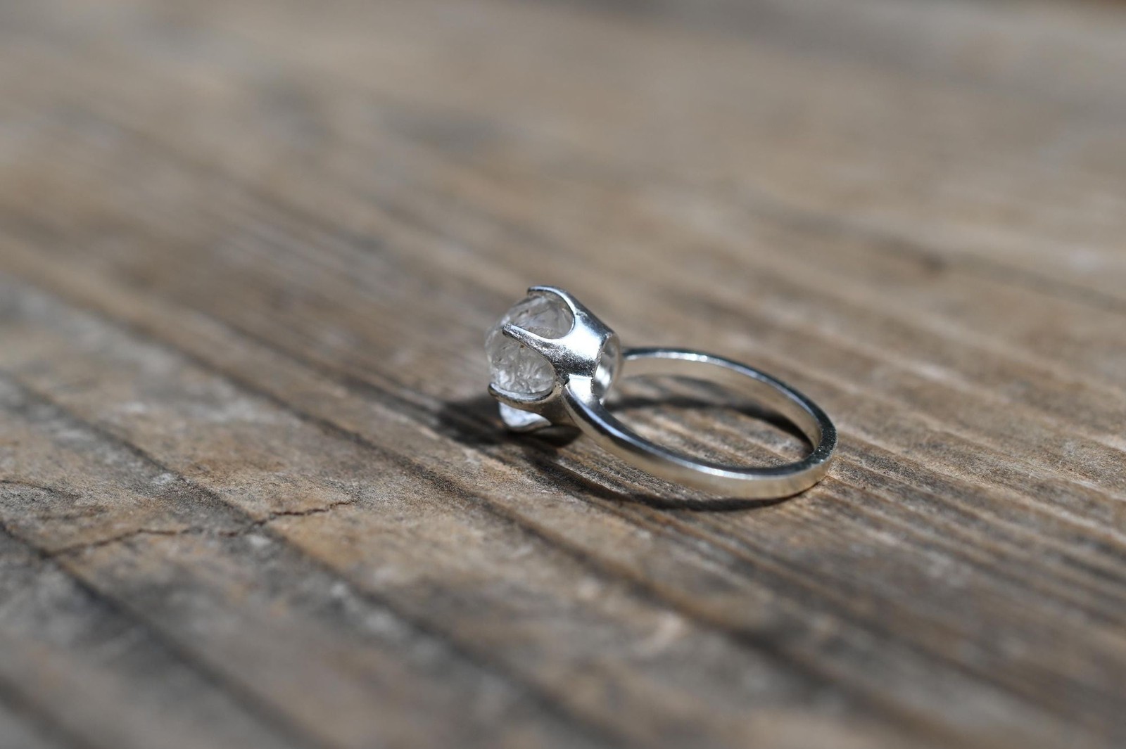 Engagement ring Pear shaped Lake county diamond sterling silver size 3 4 5 6 7