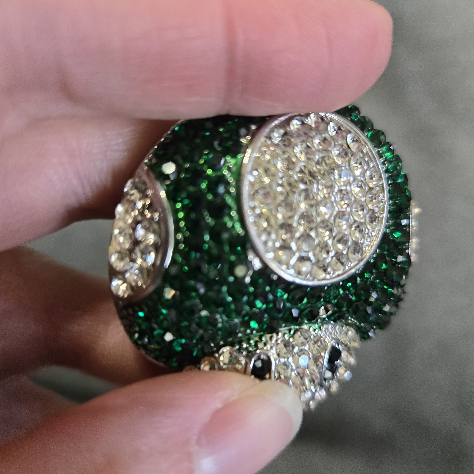 Iced Out Green Mushroom Pendant Mario Luigi Nintendo 1UP Hip Hop Bling No Chain