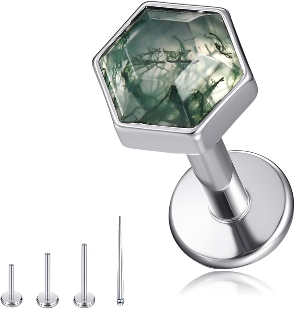 Flat Back Earrings Hypoallergenic Cartilage Earrings for Women Men Helix Tragus