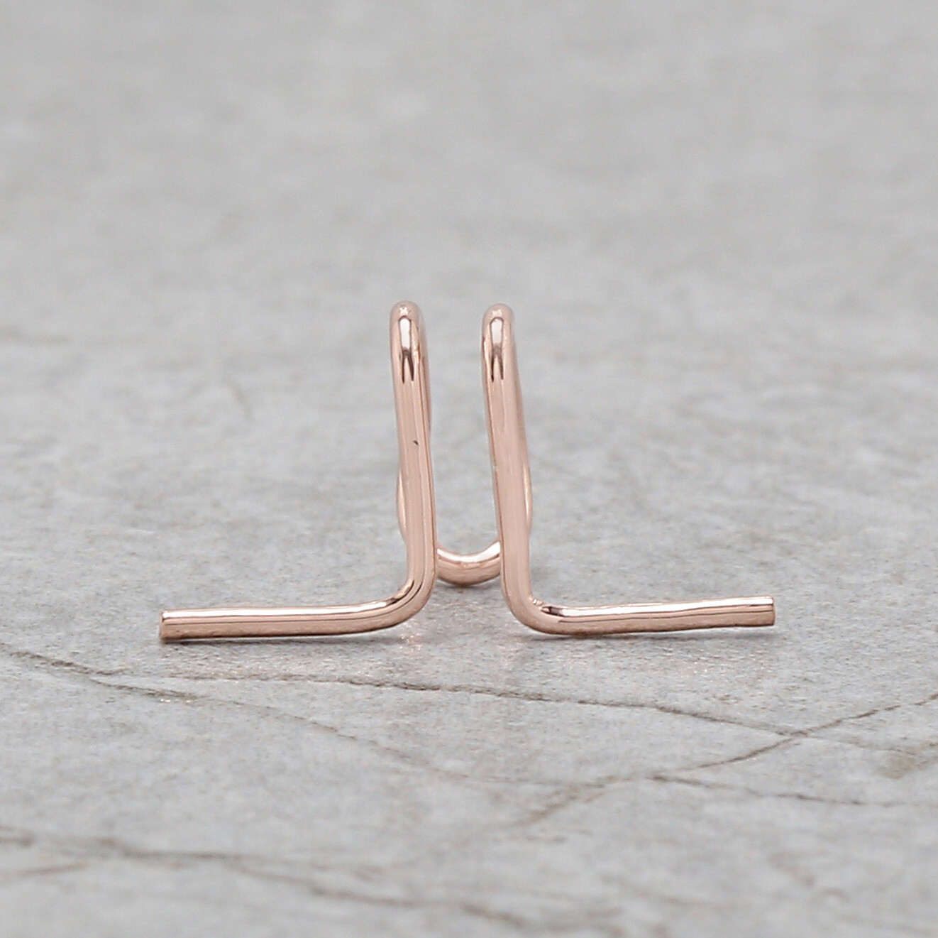 Plain Gold 14K Rose White Yellow Gold Engagement Wedding Gift Ear Cuff KD1073