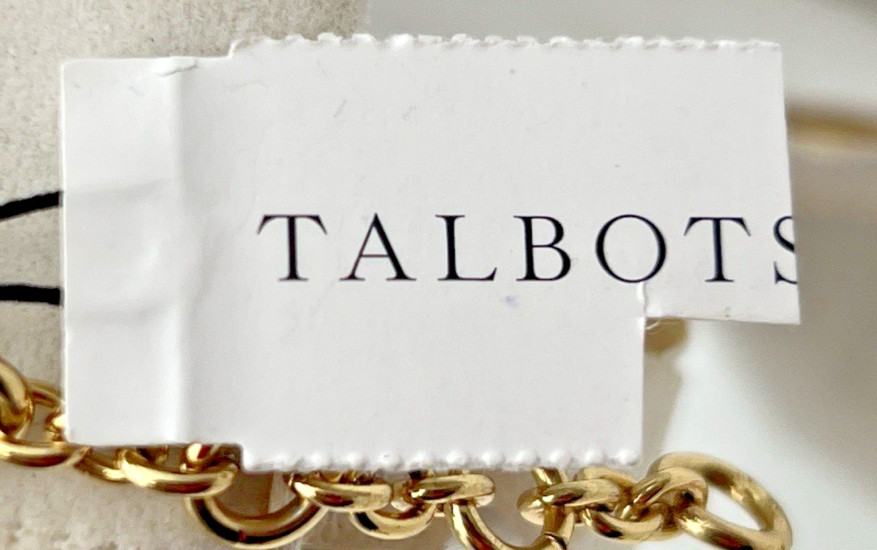 TALBOTS WRAPPED LINKS NECKLACE, BANGLE BRACELET & PIERCED HOOP EARRINGS NWT