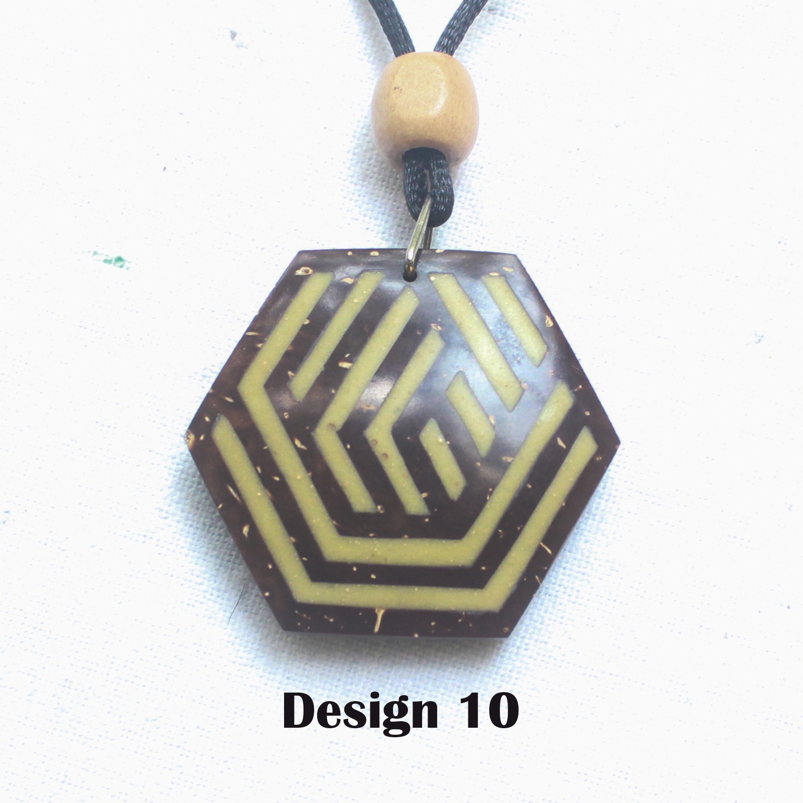 coconut shell craft handmade pendant with rope for men and women