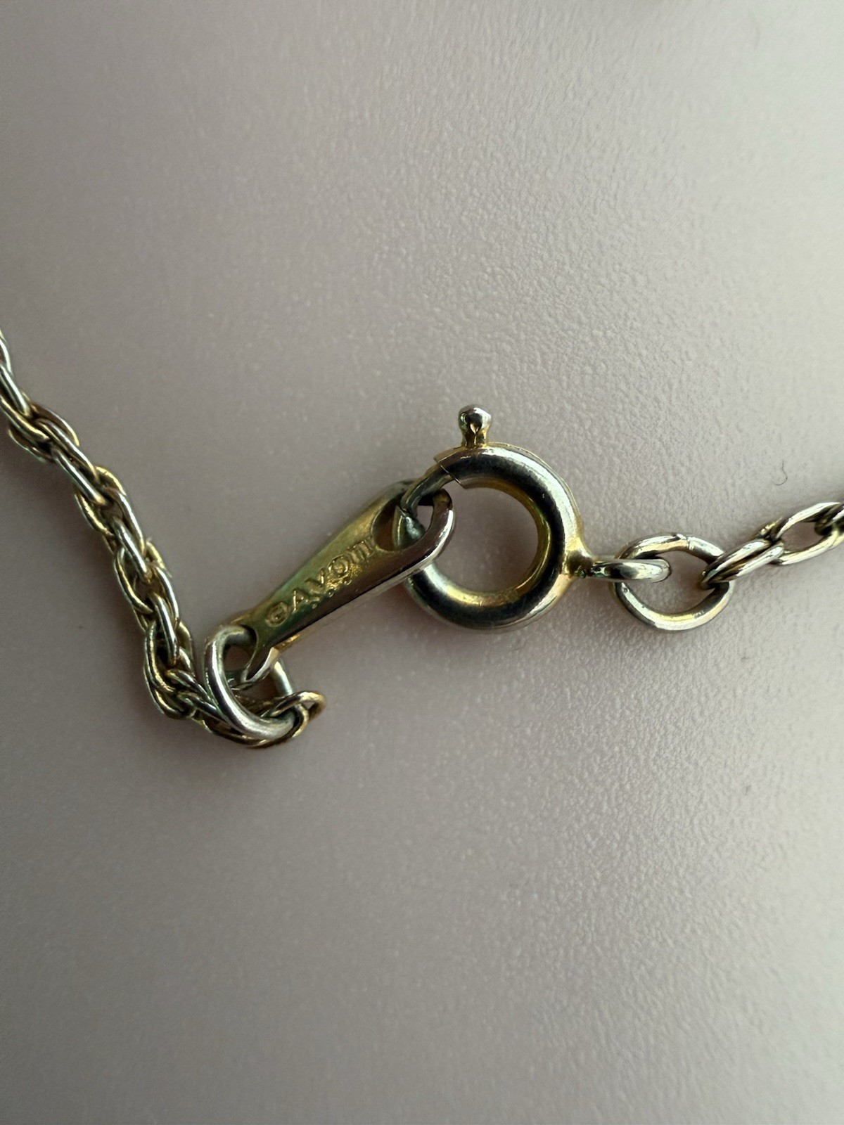 Avon Gold tone Rope Chain Bracelet, Spring Ring, 7in, Signed