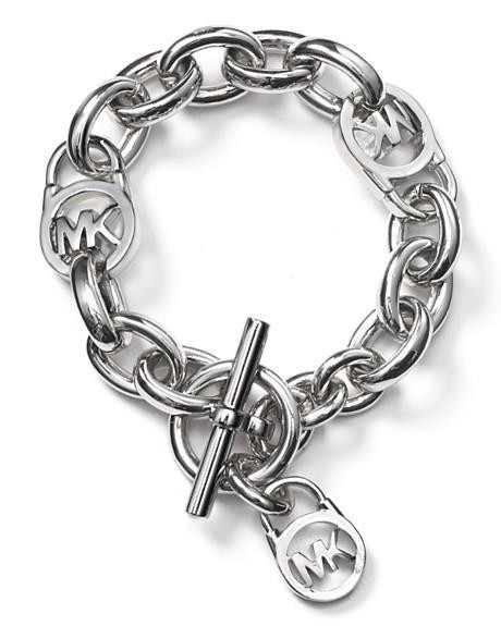 CLEARANCE!! NWDF Michael Kors Toggle Link Chain Bracelet Silver MKJ1101