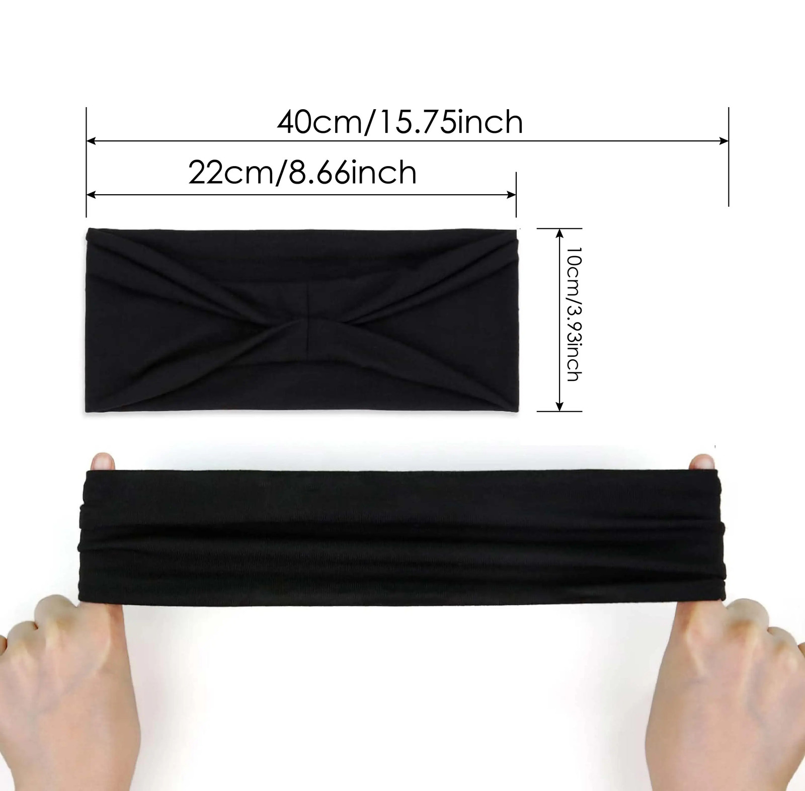 Non Slip Sweatband Women Wide Elastic Yoga Running Moisture Wicking Headband