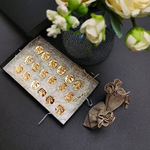 20 Pcs Spirit Guardian Angel Token – 2 Sided Good Luck Pocket Coin Lucky Gold