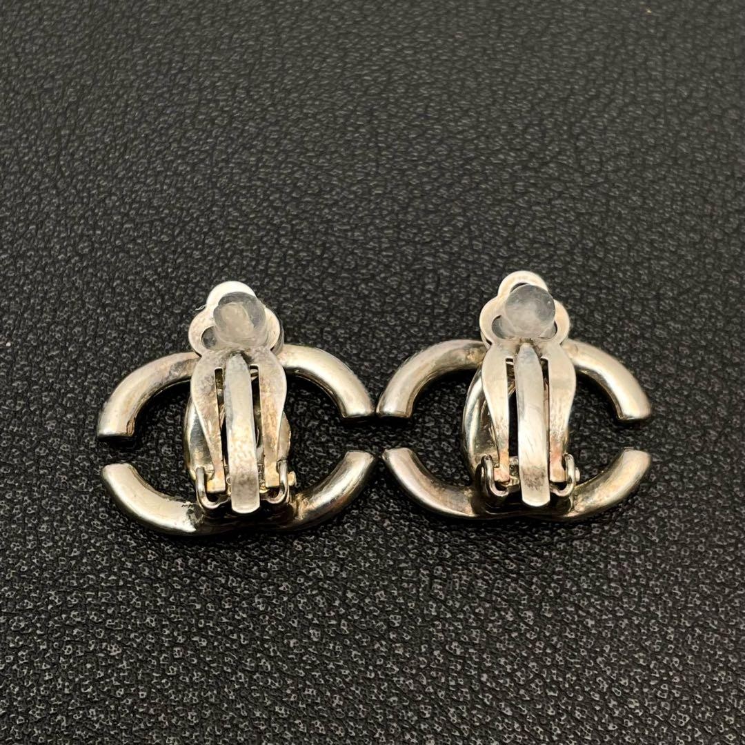 Chanel Coco Mark Earrings 01P Silver Twist Icon Coco Women’s Jewelry Accessories