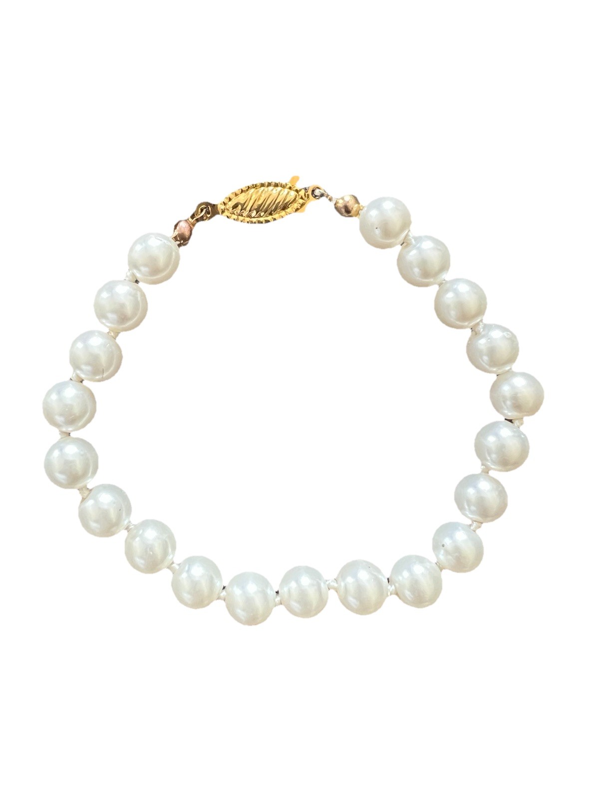 White Bead Bracelet Formal Casual Fashion Jewelry Accessory