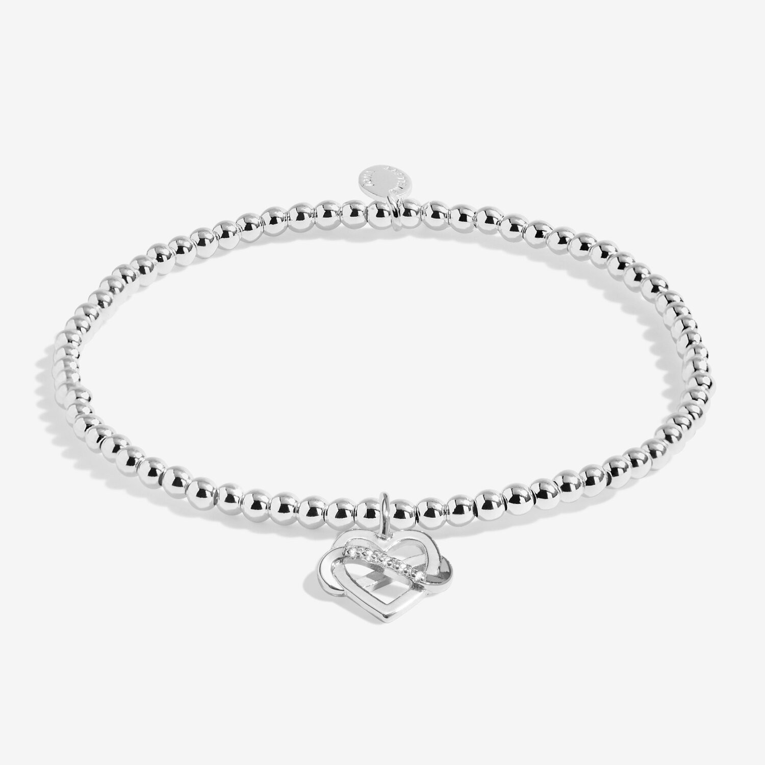 Joma Jewellery Silver Plated Beaded Bracelet A Little KARMA + Gift Bag 171