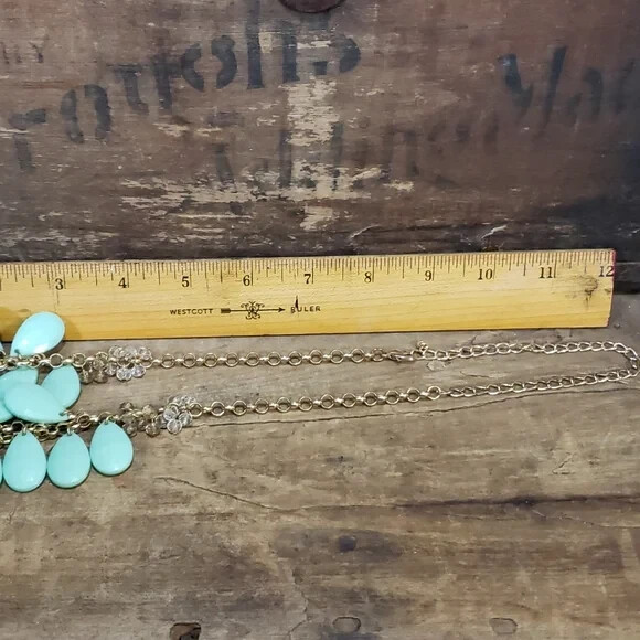 Costume Jewelry – Statement Necklace – Up to 24 Inches – Aqua Green