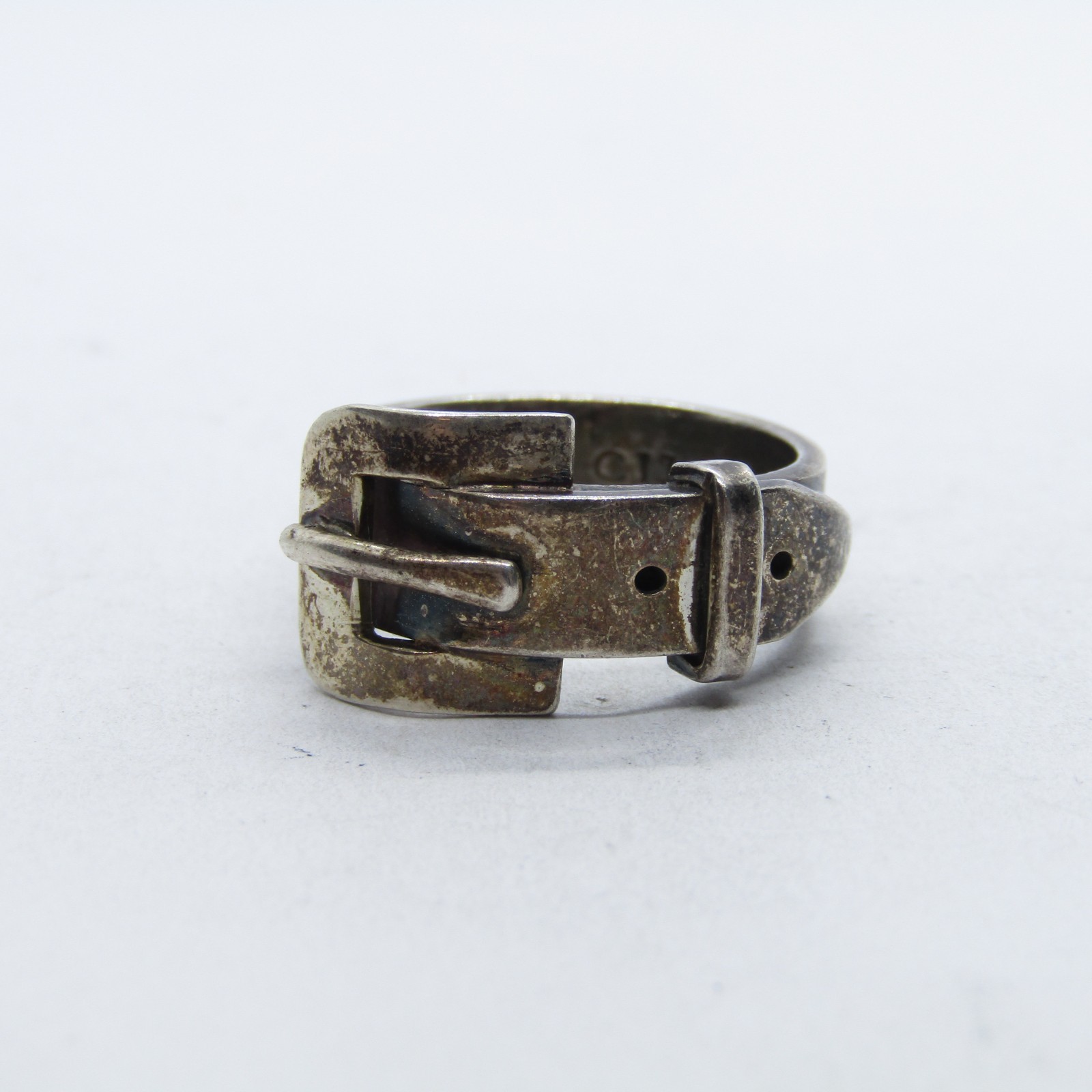CII Mexico Sterling Silver 925 Belt Design Band Ring Size 10.5 SE115