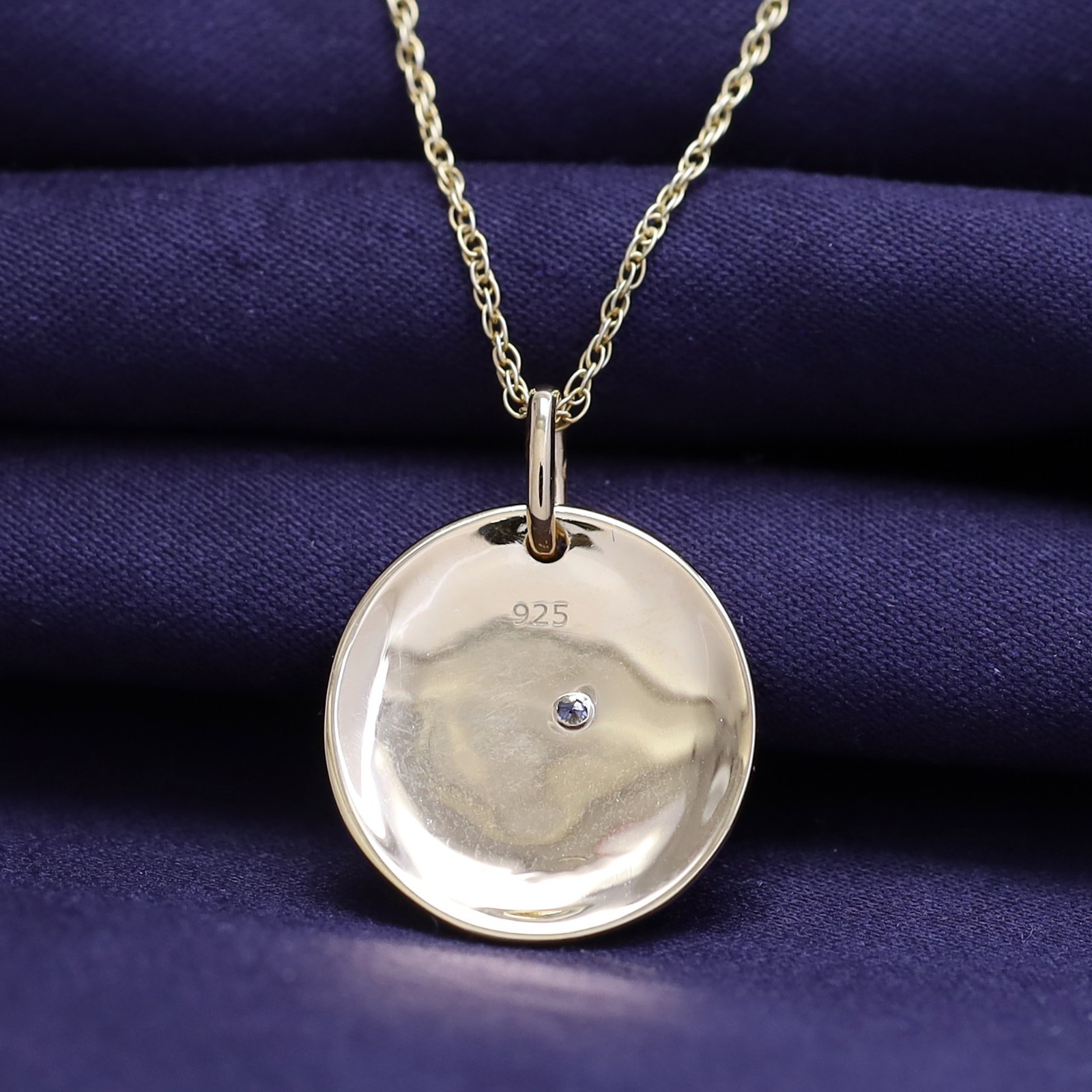 Constellation Horoscope Astrology Sign Taurus CZ Pendant 18″ Necklace Silver