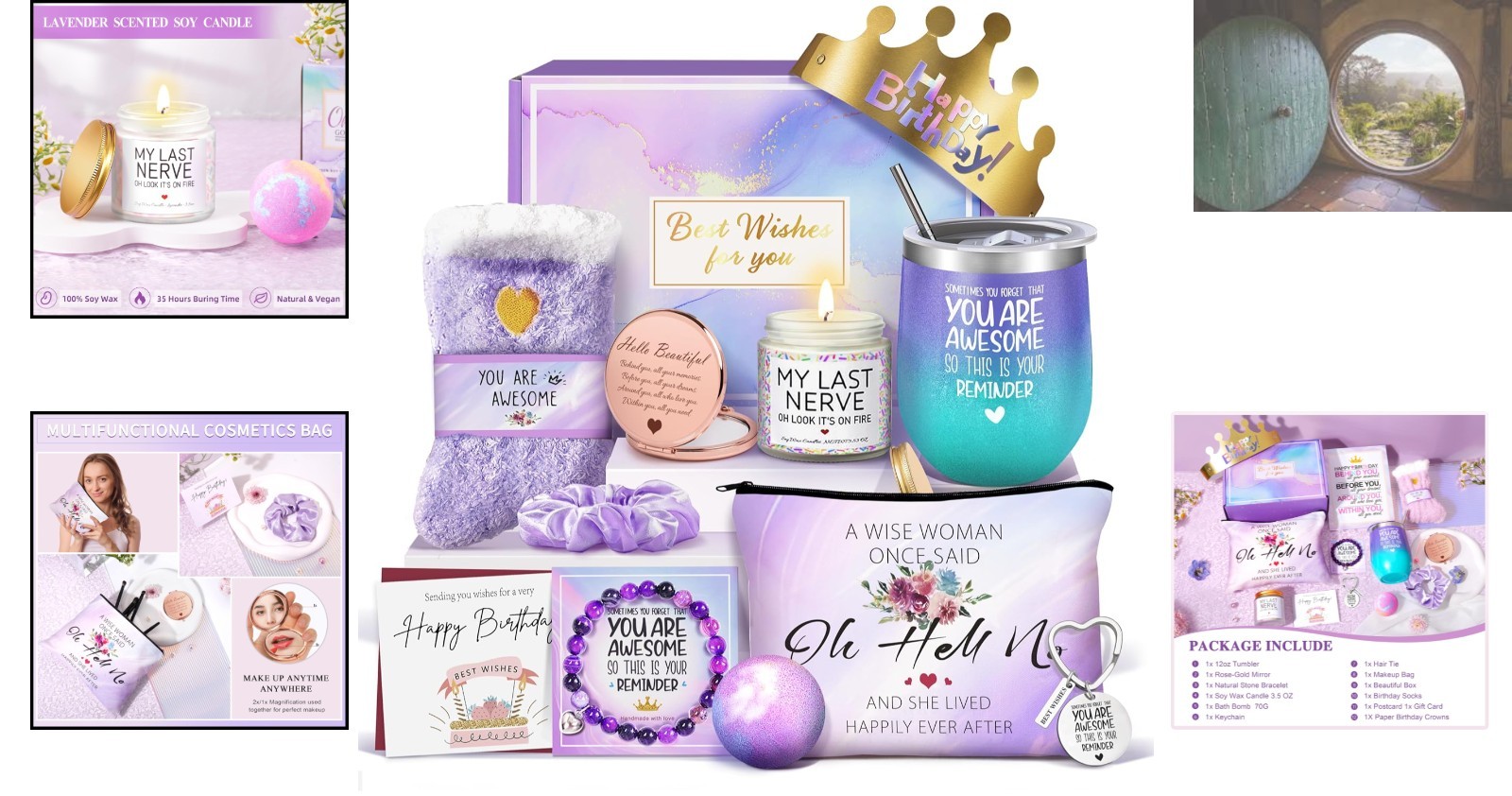 Elegant 14-Piece Birthday Gift Set for Women – Unique Tumbler & Accessories