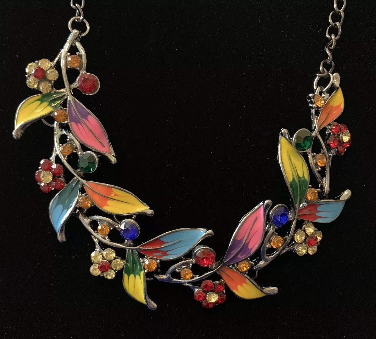 BRILLIANT Colors Necklace & Dangle Studs Set By Betsey Johnson MUST SEE!