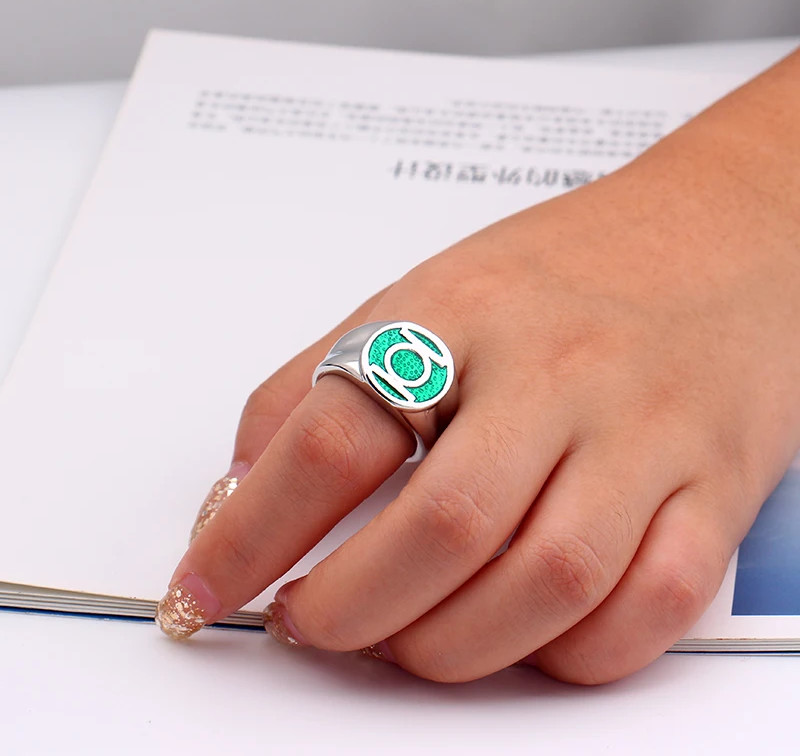 Green Lantern DC Comics Ring Band Superhero Jewelry Alan Scott