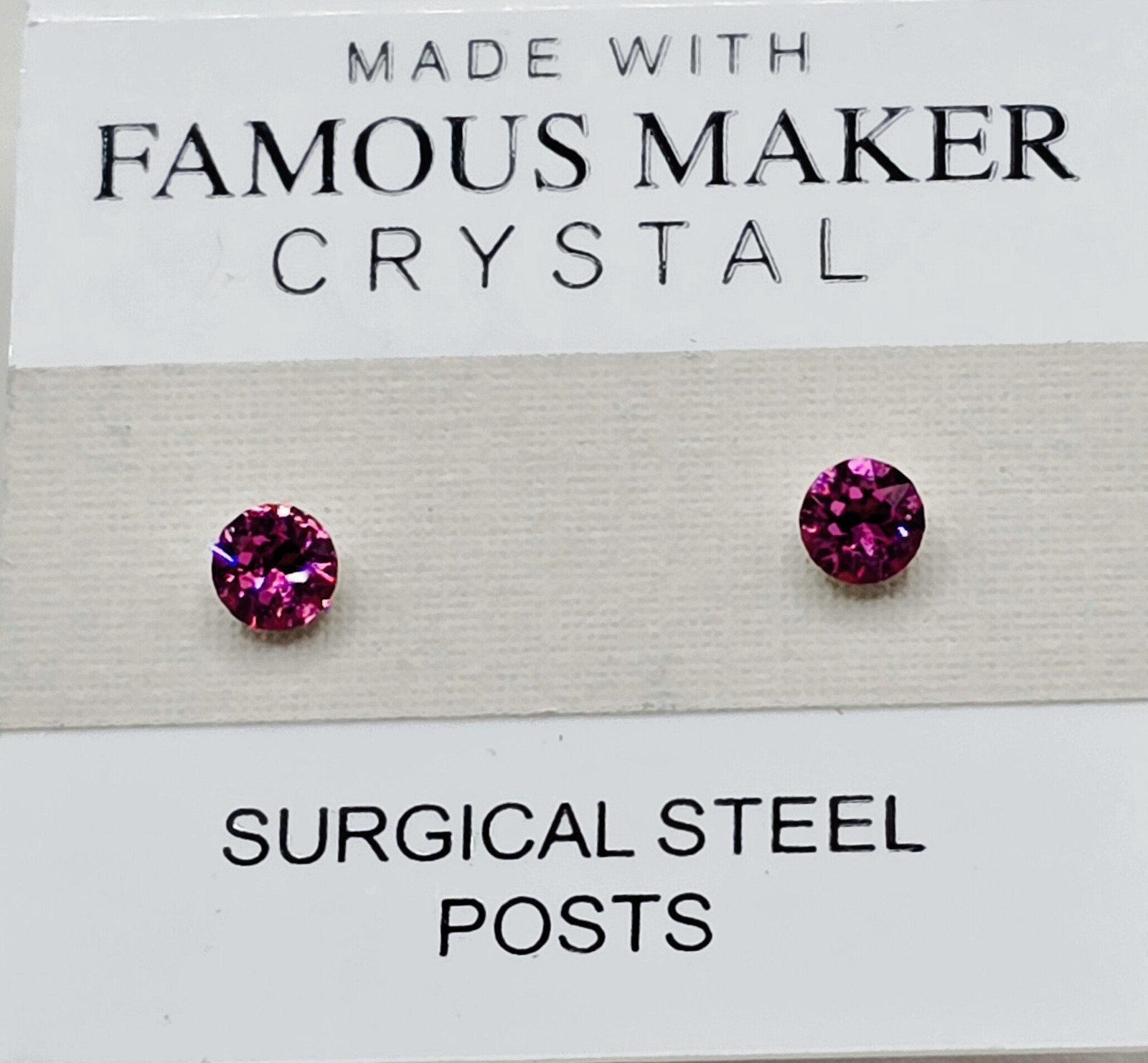 Salmon Pink Round Stud Earrings 3mm Crystal Made with Swarovski Elements