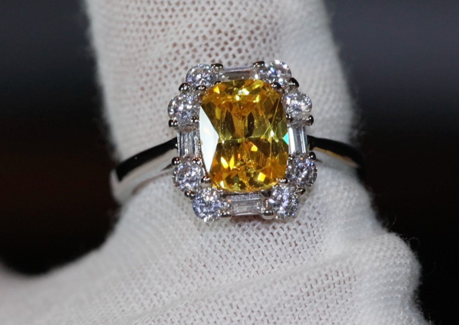 Yellow Oval Diamond Ring | Yellow Diamond Ring | Womens Yellow Diamond Ring