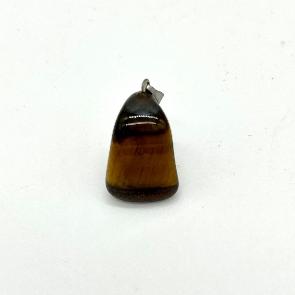 Tiger’s Eye Pendant Natural Stone Healing Crystal Polished Gemstone Charm