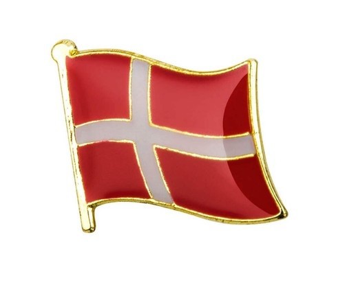 Denmark Flag Lapel Pin – 5/8″ x 5/8″ PREMIUM QUALITY