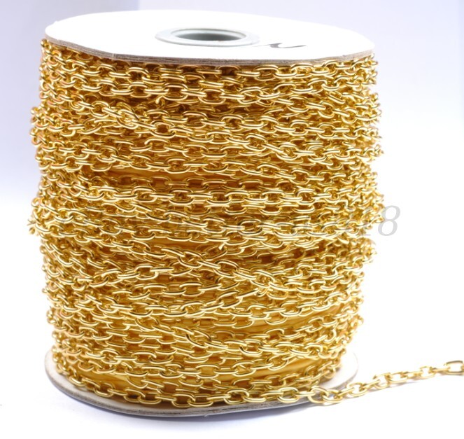 5M gold plated and silver cable openings link iron metal chains and colors