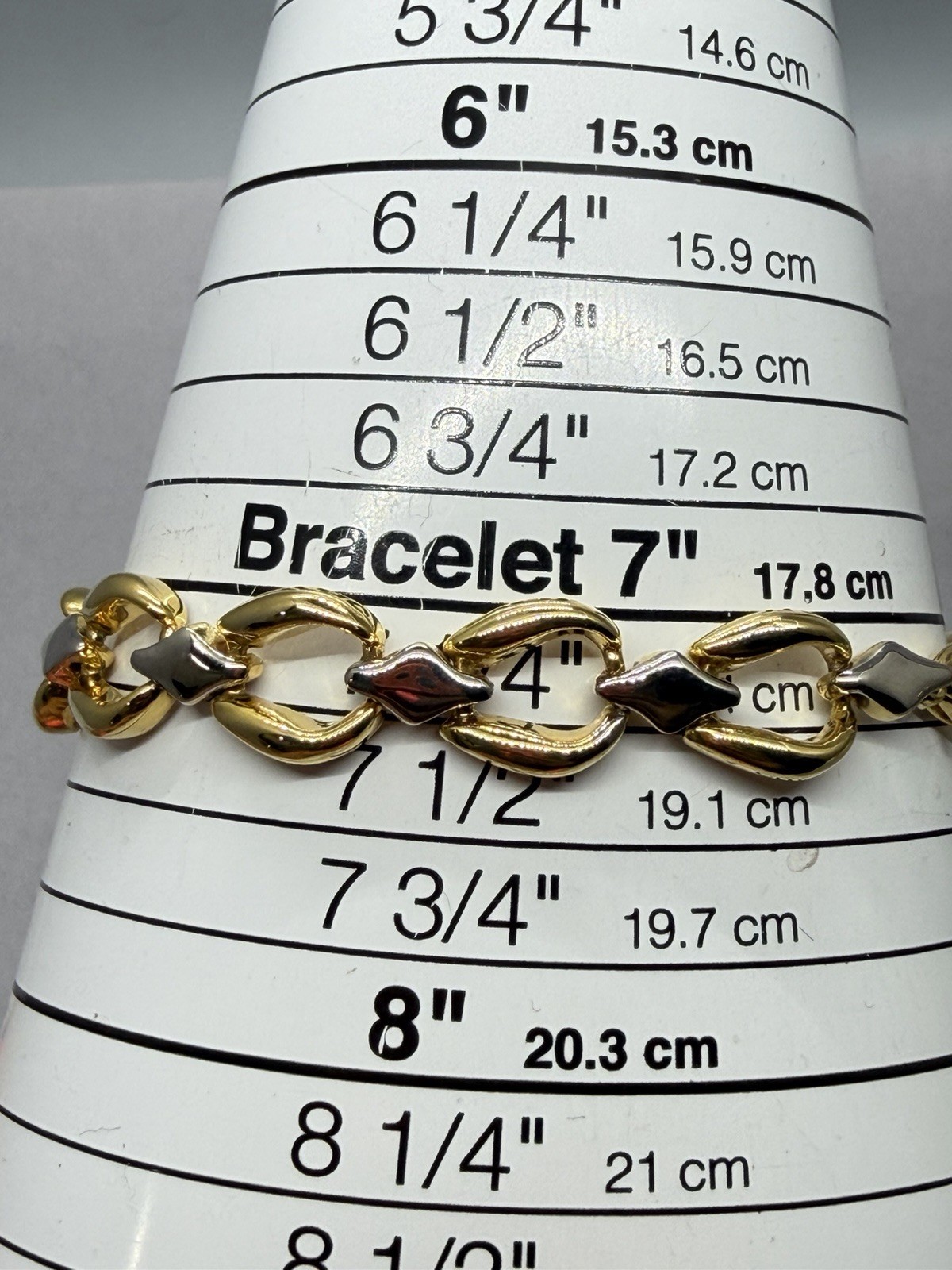 Mixed Metal Gold Silver Tone Dimensional Open Link Necklace Bracelet Earring Set
