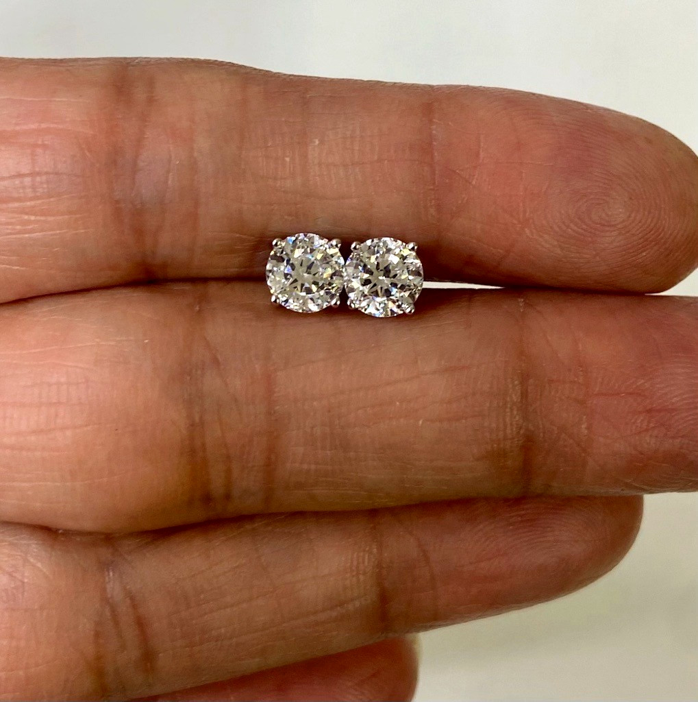 QVC Diamonique Epiphany Platinum Clad 100-Facet 2.00 cttw Ladies Stud Earrings