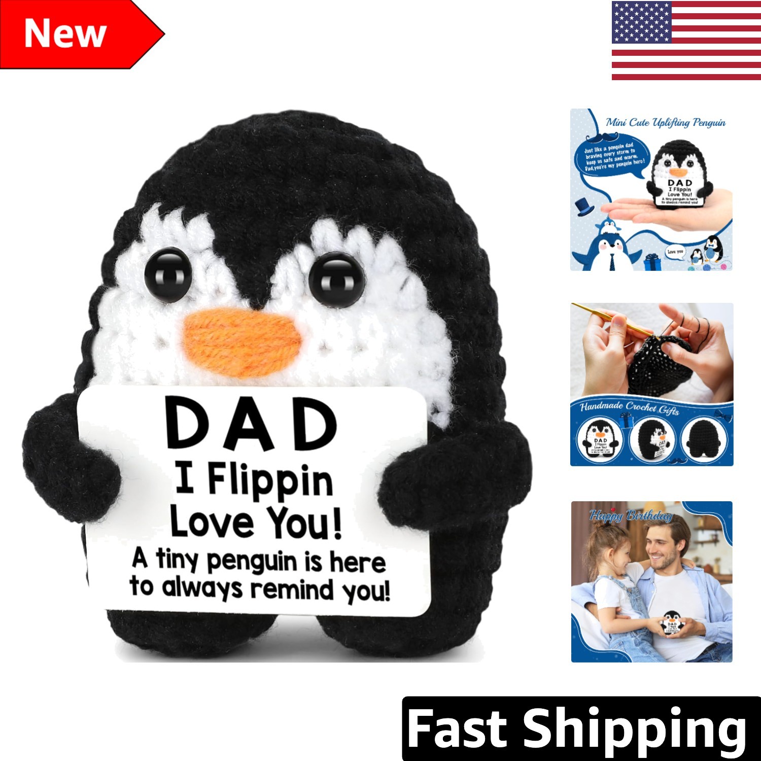Thoughtful Handmade Penguin: Emotional Gift Idea for Dads on Special Occasions