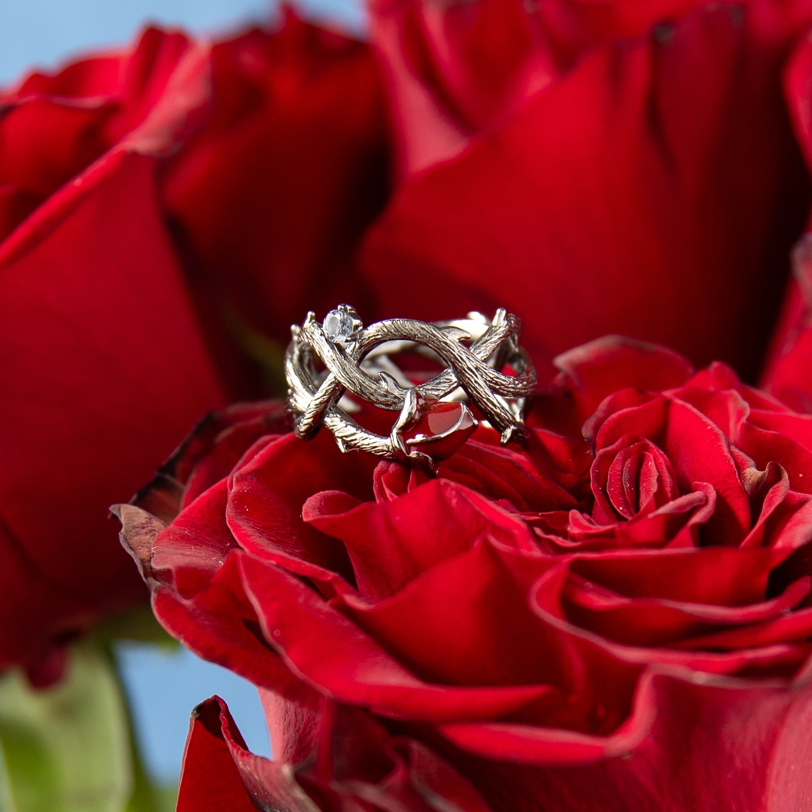 Disney X RockLove NEW ‘Sleeping Beauty’ Briar Rose Ring in Silver – Band Size 7