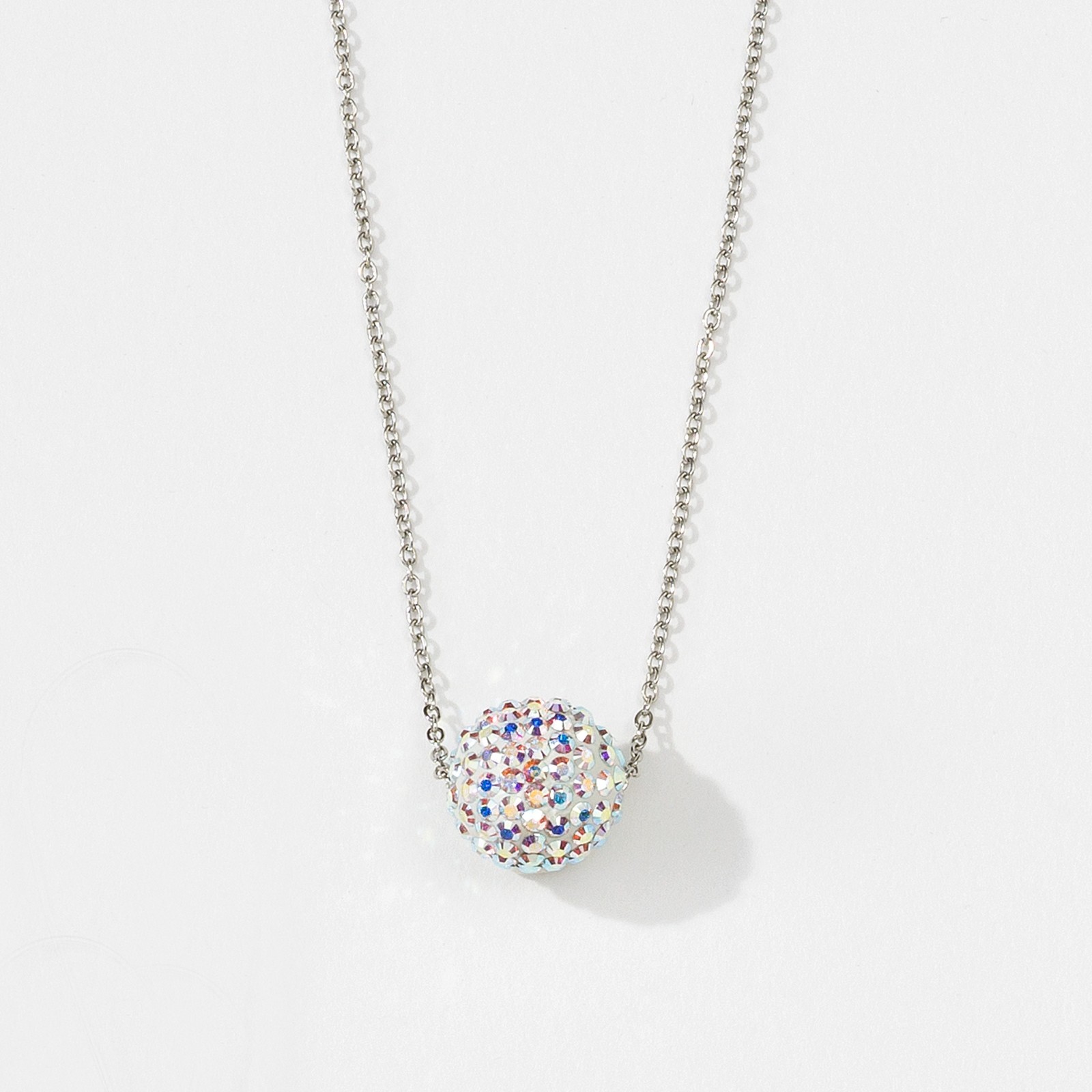Disco Ball (Pave Ball) Crystal Necklace. Touchstone Crystal by Swarovski.BNIB