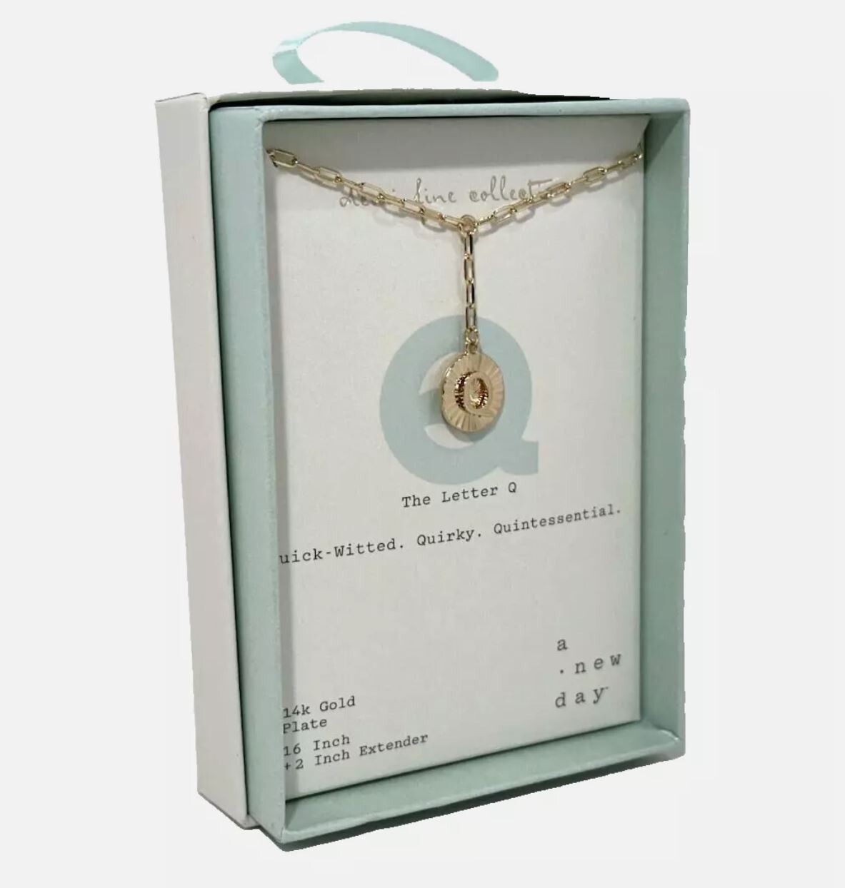 A New Day Demi Fine Gold-Plated Initial Pendant Necklace–Letters Available