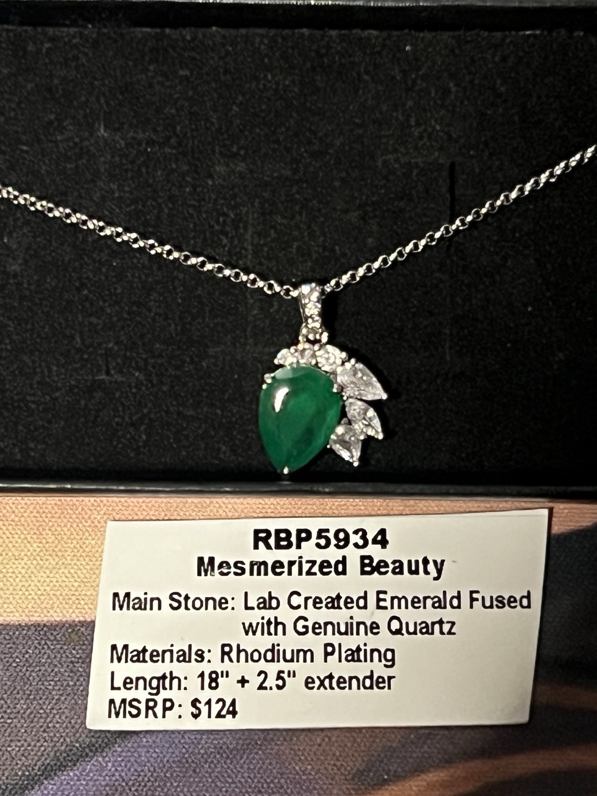 BP RBP5934 Mesmerized Beauty Lab Grown Iris Velvet Necklace