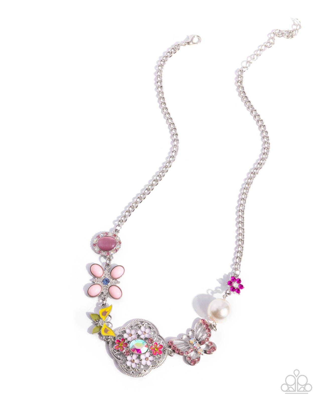 Paparazzi Widespread Whimsy – Pink – Cat’s Eye – Rhinestones – Paint – Pearl – N