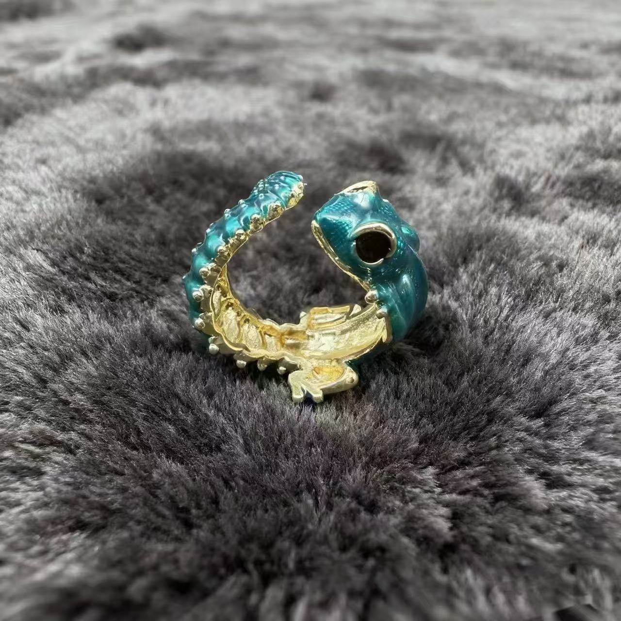 Fashion Lizard Open Ring Punk Hip Hop Adjustable Animal Ring Trendy Jewelry for