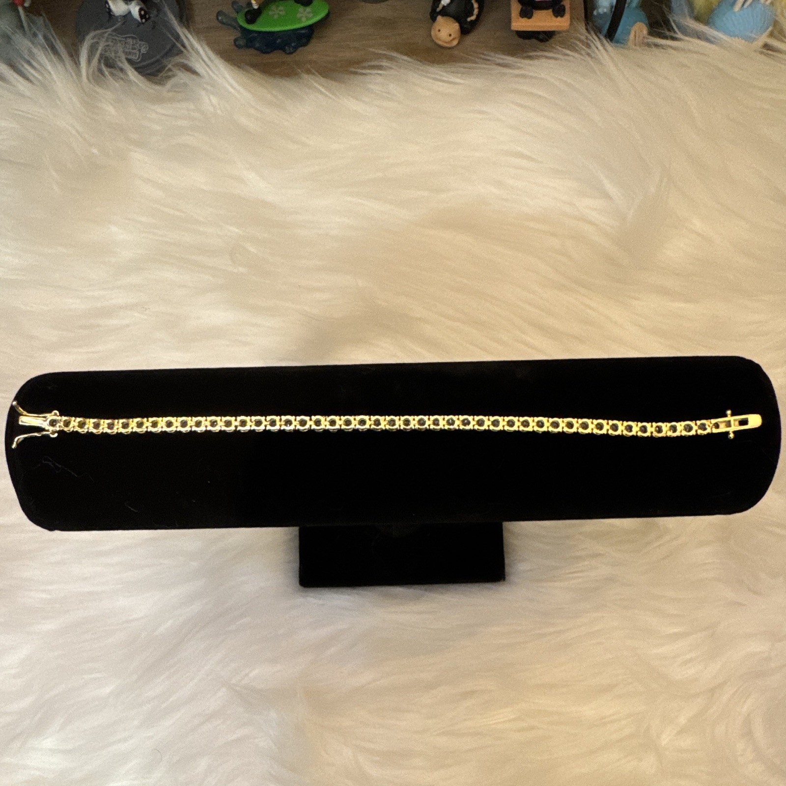 Tennis Bracelet Moissanite 14k Gold Filled, 8inch, 4mm, Box Clasp