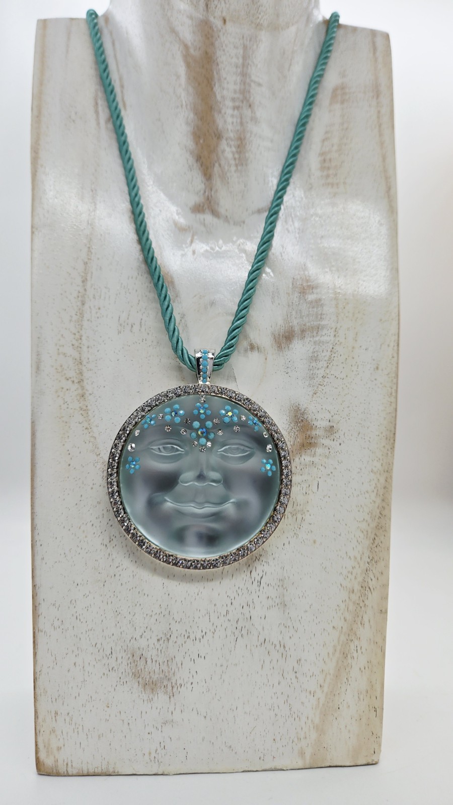 Kirks Folly Flower Moon Fold Over Pendant Necklace Set 2pc Lot One of a kind